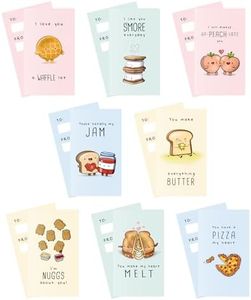 Cute Mini Lunch Box Cards Notecards, Funny Classroom Exchange Cards, Party Favors, For Flowers, Bulk Notecards For All Occasions - Pack of 24 Cards (Punny Food Mini Cards - 24 Cards)
