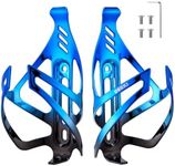 Corki Cycles Bike Water Bottle Holder Aluminum Alloy, Universal Bike Water Bottle Cage for Road, Mountain and Gravel Bikes -2 Pack - Black&Blue