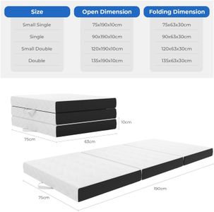 Vesgantti Folding Mattress, Small Single – Portable Guest Bed