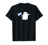 Spooky Ghost - Halloween Transgender Pride Flag Shirt T-Shirt