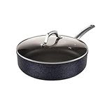 Tower T800033 Trustone Pro 28cm Non-Stick Multi-Pan, Stone-infused Titanium, Cast Steel Handle, Violet & Black