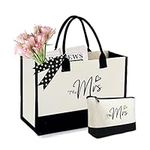 BeeGreen Initial Canvas Tote Bag wi