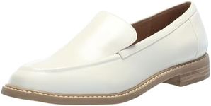DV Dolce Vita Women's Fran Loafer Flat, Ivory Shiny, 3.5 UK