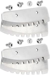 Syhood 4 Pieces Replacement Blade with 8 Screws 6'', 8'' Replacement Auger Blades Ice Auger Blades for Power Ice Auger (Knife Shaped,8'')