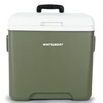 Portable Cooler, Leak-Proof Outdoor High Capacity Hard Cooler (28 Quart with Wheels)