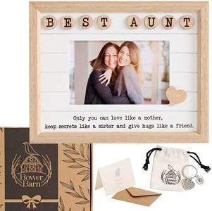 Bower Barn Aunt Picture Frame - Christmas Gifts for Aunt - 3-in-1 Aunt Christmas or Birthday Gifts from Niece, Nephew - Best Aunt Ever Gifts for Christmas - Cute Present for Aunts - Cool Picture