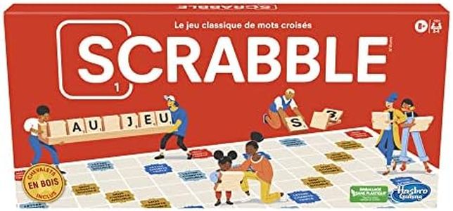 Scrabble Board Game, Classic Word Game for Kids Ages 8 and Up, Fun Family Game for 2-4 Players, The Classic Crossword Game (French)