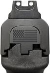 Milspin Slide Back Plate Compatible with Smith and Wesson M&P M2.0 Full Size and Compact and M&P Standard Full Size and Compact | Deep Engraved | Veteran Made in USA (Blacked Out American Flag)