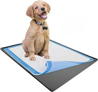 Skywin-Pee Pad Holder Tray 28 x 34 Inches, Puppy Pad Holder, Easy to Clean and Store Pee Pad Holder for Dogs, Silicon Training Pad Holder, No Spill Puppy Pad Holder (Grey)