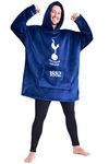 Tottenham Hotspur F.C Mens Hoodies, Fleece Oversized Hoodie Blanket, Football Gifts for Men Blue