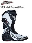 RST TRACTECH EVO 1516 MOTORBIKE SPORT BOOTS Motorcycle Motocross Moto GP Racing CE Approved Boots White - UK 10 / EU 44