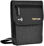 Flightmode RFID Blocking Neck Pouch for travel, Waterproof RFID Passport Holder Wallet for Man and Woman,11 Slots and Pockets Anti-Theft Travel Bag - Black