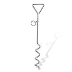 1 X 16" Dog Stake Steel Spiral HEAVY DUTY Ground Spike Stake Dog Tether Outdoor Dog Camping Accessories for Dog Chains for outside Tie Out Cable (Stake Only, 1 X 40cm)