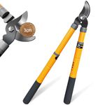 AIRAJ Telescopic Bypass Lopper 42-61cm, Labour-Saving Lopper with Sharp Blades, Extendable Handles with Protective Coating, Garden Tree Trimmer for Pruning Dry and Wet Branches