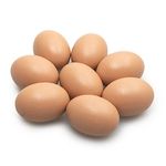 NEVRY 8 Pack Wooden Eggs - Promote Hen Laying - Imitation Lifelike Fake Agricultural Chicken Nest Eggs