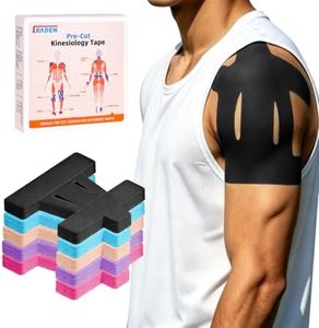 IEADEN Precut Kinesiology Tape for Shoulder, 20 Pcs, Black