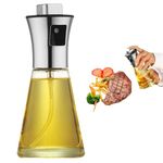 : GaoBangM 200ml Oil Sprayer Bottle,Vinegar Sprayer Dispenser,Dressing Spray Grilling Olive Oil Glass Bottle & 304 stainless steel, for Kitchen Cooking Salad Bread Baking BBQ (Cone)