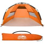 Outrav Pop Up Beach Tent - Quick and Easy Set Up, Family Size, Portable Sun and Water Shelter and Shade Canopy - for Fishing, Camping, Hiking and Outdoor Activities