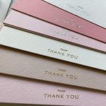 (36 Pack) Run2Print Thank You Cards with Envelopes & Foil Stickers - Elegant Dusty Pink Emboss Gold Foil Pressed - Blank Notes Wedding, Bridal, Baby Shower, Business and Formal All Occasion Cards