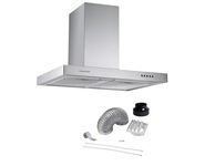 Cookology TSH601SS/A 60cm Kitchen Chimney cooker hood extractor fan in stainless steel with Ducting Kit