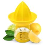 Joie FreshPress Citrus Juicer, Manual Lemon and Lime Squeezer, Yellow, 1 count