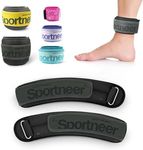 Sportneer Ankle Weights 0.5/1/2/3/5 LBS 1 Pair Wrist Leg Arm Weights for Women Men Kids Child with Adjustable Straps, Strength Weighted for Jogging Running Walking Fitness Gym Workout (Black, l lb x 2)