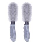 Autofy Rim Tyre Cleaner Brush [**Pack of 2**] Car Cleaning Brush for Rim Cleaning Liquid Nylon Bristles Car Microfiber Duster Perfect for Tire Rubber Car Accessories