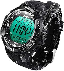 100m Waterproof Digital Sports Watch for Swimming Diving with Alarm Clock, Chronograph, Dual Time Zone, Countdown Functions, 12/24 Hour Format Selectable