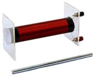 Labworld air core solenoid laboratory type induction coil with Iron rod for magnetic electric circuit science physics experiment apparatus kit for classroom or lab activities