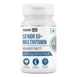 Tata 1mg Senior 50+ Multivitamin & Multimineral Veg Tablet with Calcium for Bone, Skin, Eye, Immunity, Heart & Joints, For Men & Women, Non-GMO & No Added Preservatives (Pack Of 60)