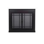 Pleasant Hearth EA-5011 Easton Fireplace Glass Door, Midnight Black, Medium