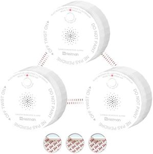 HEIMAN Carbon Monoxide Detectors,Interconnected CO Detector 10 Year Battery Operated,UL Listed&UL 2034 5th Certified, Wireless Small Mini Portable CO Alarm for Home Travel Rvs/C1-R 3Pack