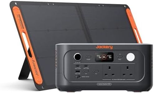 Jackery Solar Generator 500 v2 with 100W Solar Panel, 230V/500W Pure Sine Wave Portable Power Station, 1000W AC Output, 512Wh LiFePO4 Lithium Camping Battery Backup for Outdoors, Picnics, Fishing