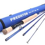 Maxcatch Predator Saltwater Fly Fishing Rod: 9ft, 4-Piece, 8/9/10/12 Weight (Predator Fly Rod, 10' 8wt 4 Pieces Salmon/Steelhead)