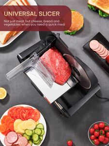 FOHERE Electric Meat Slicer 200W – Adjustable Stainless Steel Blade