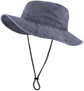Zylioo Large Heads Boonie Hat,Floppy Hats for Men Sun Protection,Extra Large Sun Hat,Wide Brim Bucket Hat for Big Heads Navy Blue