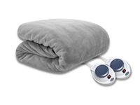 Soft Heat Luxury Micro-Fleece Low-Voltage Electric Heated Blanket, King, Grey