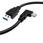 TNE 13ft Link Cable for Meta Quest Pro/Oculus Quest 2 Steam PC Gaming and Charging | High Speed Data Transfer & Fast Charger Cord Angled Type C USB3.2 Gen1 to USB Type A Power Cable (13ft/4m)