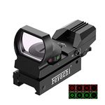 Feyachi Red Dot Sight Adjustable Reticle (4 Styles) Reflex Sight - Both Red and Green in one Sight