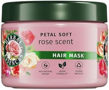 Herbal Essences Douceur Masque Parfum Rose 500ml Aide à Rendre les Cheveux Soyeux et Hydratés. Mélange d'Ingrédients d'Origine Naturelle* et d'Essence de Rose, Végan et non Testé sur les Animaux
