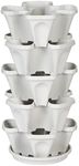 Mr. Stacky 5 Tier Stackable Strawberry, Herb, Flower, and Vegetable Planter - Vertical Garden Indoor/Outdoor