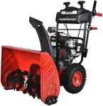 PowerSmart Gas Snow Blower 24-Inch, 2-Stage 208cc Briggs and Stratton Engine with Electric Starter, Hand Warmer, Self Propelled System, LED Headlight