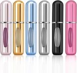 Portable Perfume Travel Refillable Bottle – Nvliss Travel Size Cologne Atomizer Dispenser, Pocket Purse Perfume On The Go Container, Spray Bottles For Traveling 5ml (6 Pack)