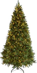 WeRChristmas 8ft Pre-Lit Christmas Tree – Artificial Holiday Decor