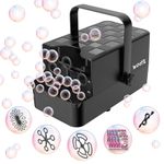 Upgraded Bubble Machine, Make Big/Medium/Small Bubbles, 2000+ - over 10000+ Per Min, Bubble Machine for Toddlers Kids, Bubble Blower Powered by Plug/Battery for Indoor Outdoor Parties Birthday Wedding