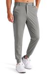 Libin Men's Slim Fit Golf Pants, 4-Way Stretch Quick Dry Athletic Joggers with Pockets, Work Dress Casual Pants, Grey S