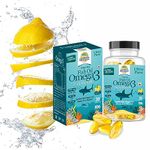 FIT FUSION Deep sea Omega 3 fish oil capsules supplement, 2500 mg, LEMON FLAVOUR, TRIPLE STRENGTH, EPA 892 mg, DHA 594 mg, Omega 6,9, Vit.D3, Vit. E, No fishy aftertaste (30)