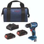 BOSCH GSR18V-400B22 18V Compact Brushless 1/2 in. Drill/Driver Kit with (2) 2.0 Ah Slimpack Batteries