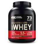 Optimum Nutrition Gold Standard 100% Whey Muscle Building and Recovery Protein Powder With Naturally Occurring Glutamine and BCAA Amino Acids, Double Rich Chocolate Flavour, 73 Servings, 2.26 kg