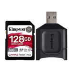 Kingston 128G SDXC Canvas React Plus 300MB/s Read UHS-II, C10, U3, V90 Memory Card (MLPR2/128GB)